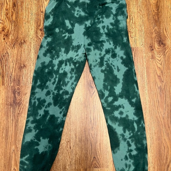 Men's Green Tie-Dye Joggers - Picture 4 of 4